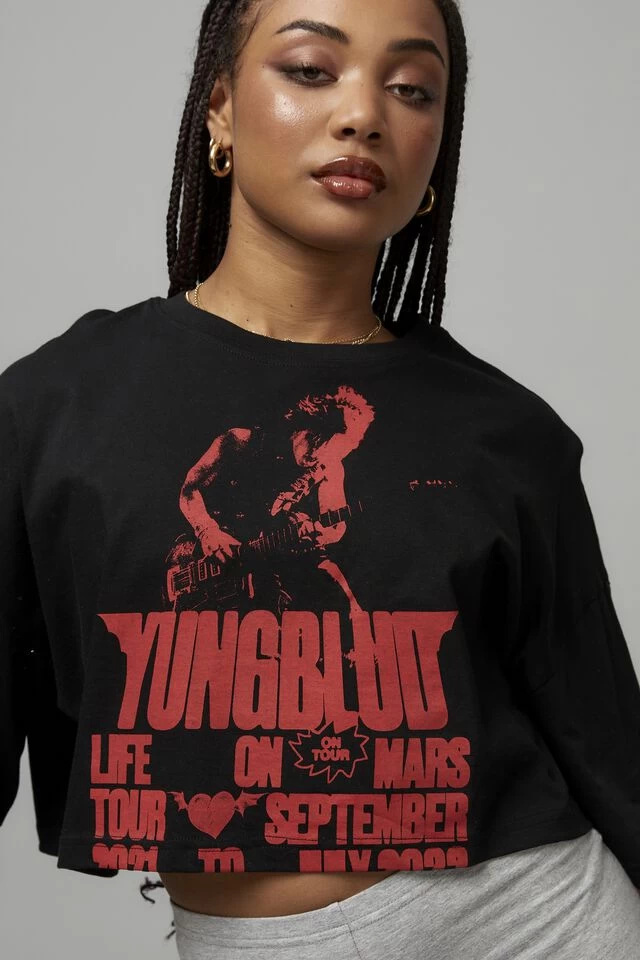 Lcn Music Merch Cropped Graphic Tee - Image 2