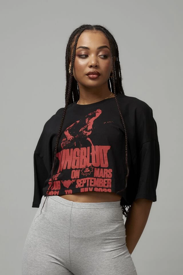 Lcn Music Merch Cropped Graphic Tee - Image 5