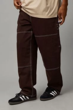 Half Half Clean Baggy Jean