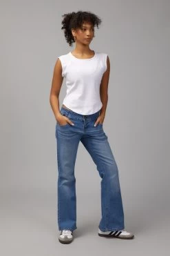 Low Rise Kick Flare Jean