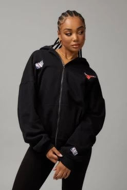 Lcn Nba Oversized Zip Through Hoodie