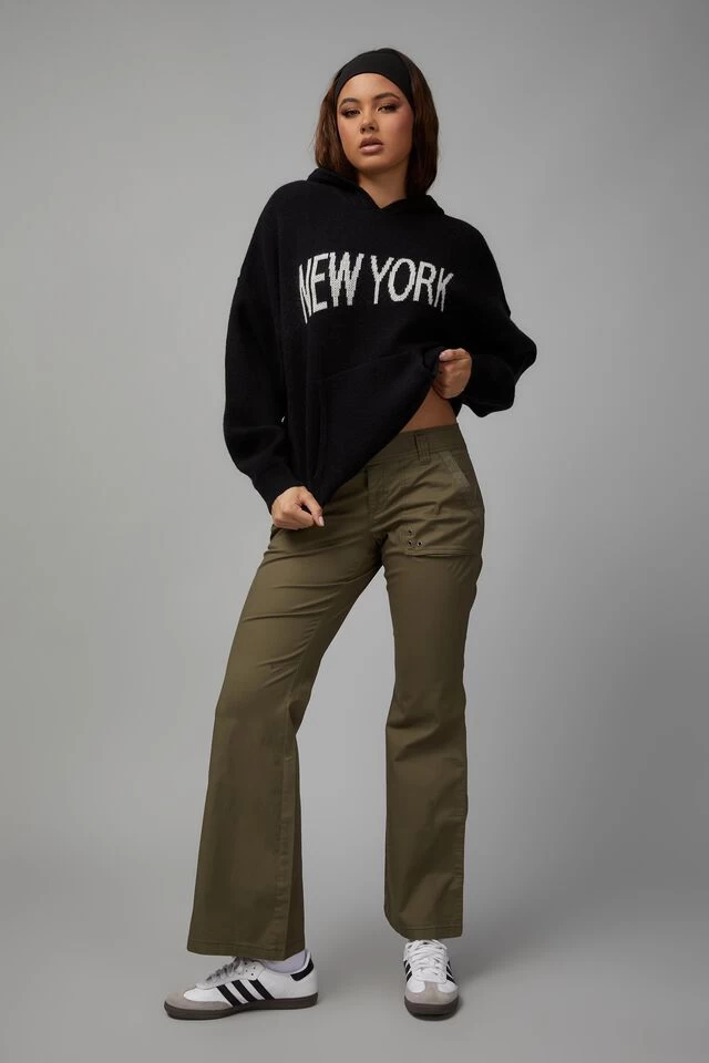 Oversized Jacquard Knit Hoodie - Image 4