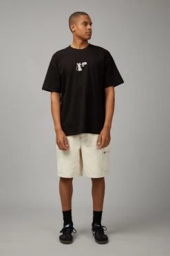 Half Half Painter Baggy Denim Short