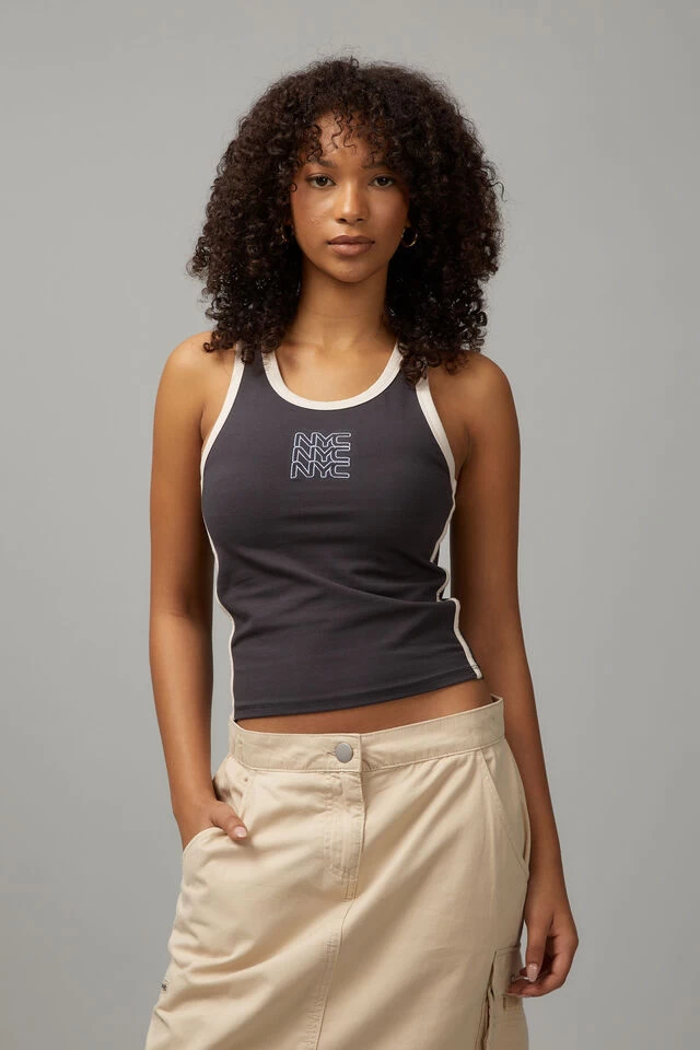 Contrast Bind Racer Tank