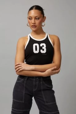 Contrast Bind Racer Tank