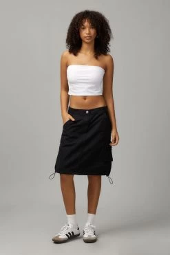 Knee Length Cargo Skirt