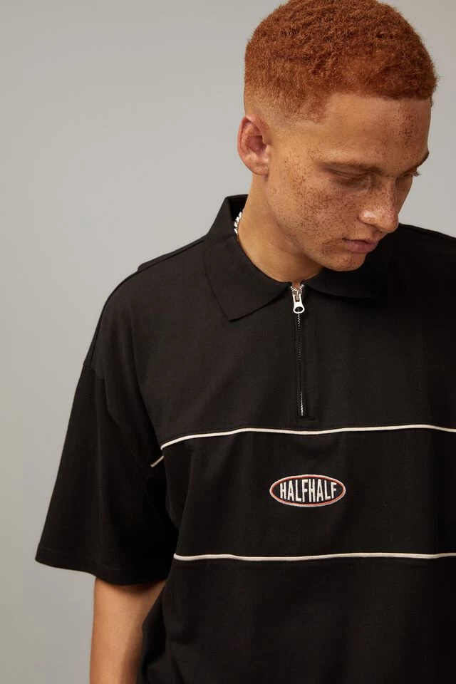 Box Fit Zip Polo - Image 2