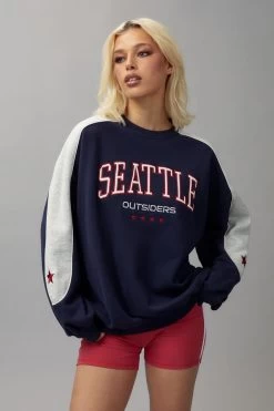 Slouchy Spliced Crew