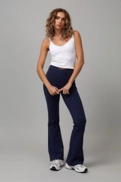 High Waisted Flare Pull On Pant